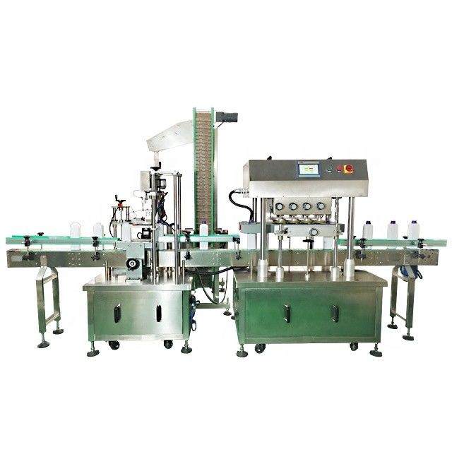 Directe ronde fles schroefkap lineaire dekselmachine met 8 paren schroefkap wielen