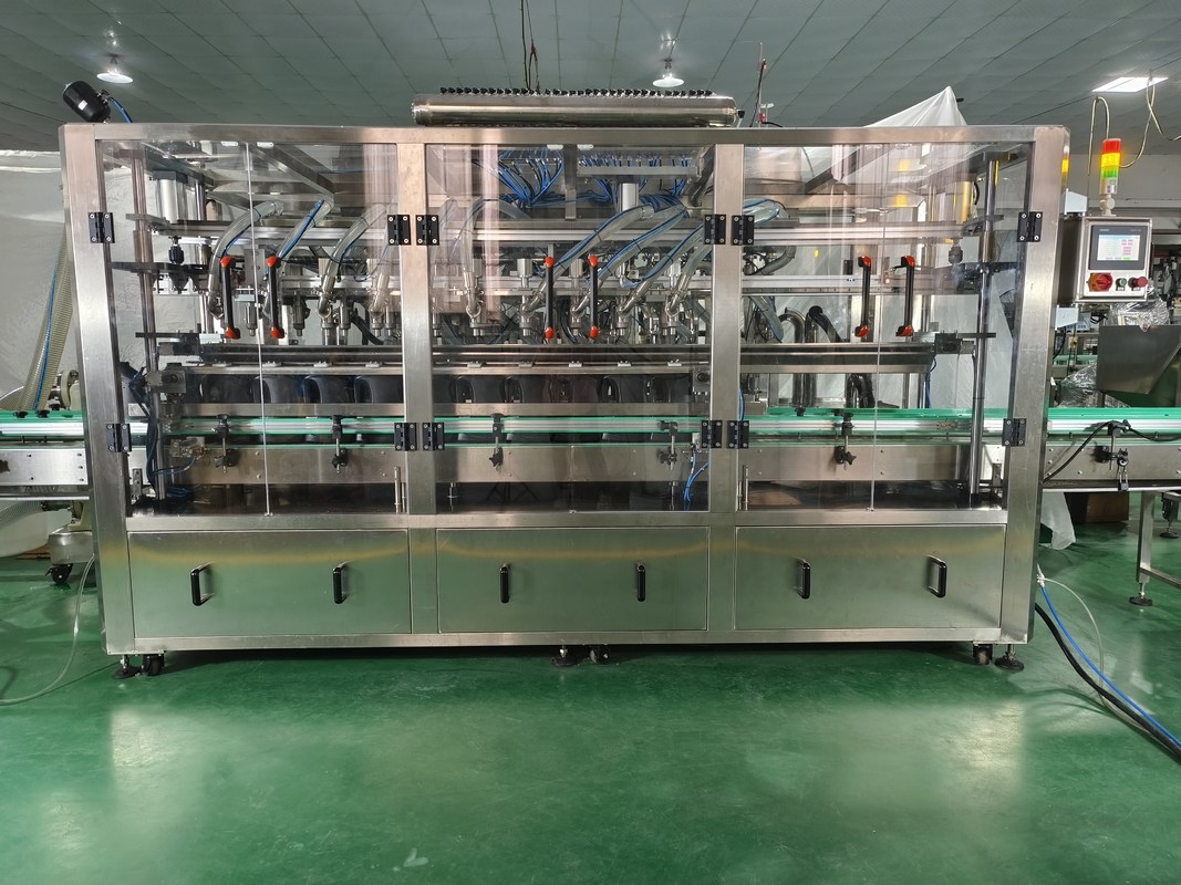 Productielijn voor douchegel met automatische vulschroef met dop