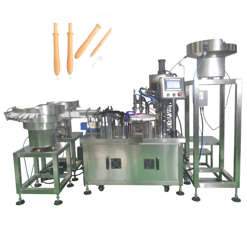 Kleine dosis 10 ml pneumatische 2-kop vulmachine en schroefkapper voor vloeibare oliegel
