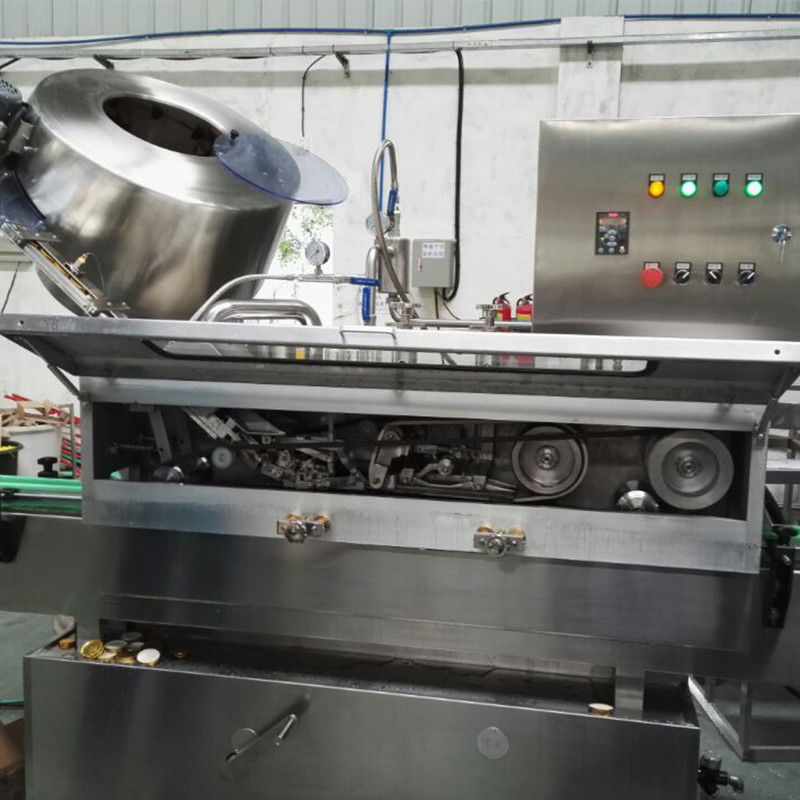 Volledig functionele stoom vacuüm afdichting machine voor fruit en chili saus metalen capper