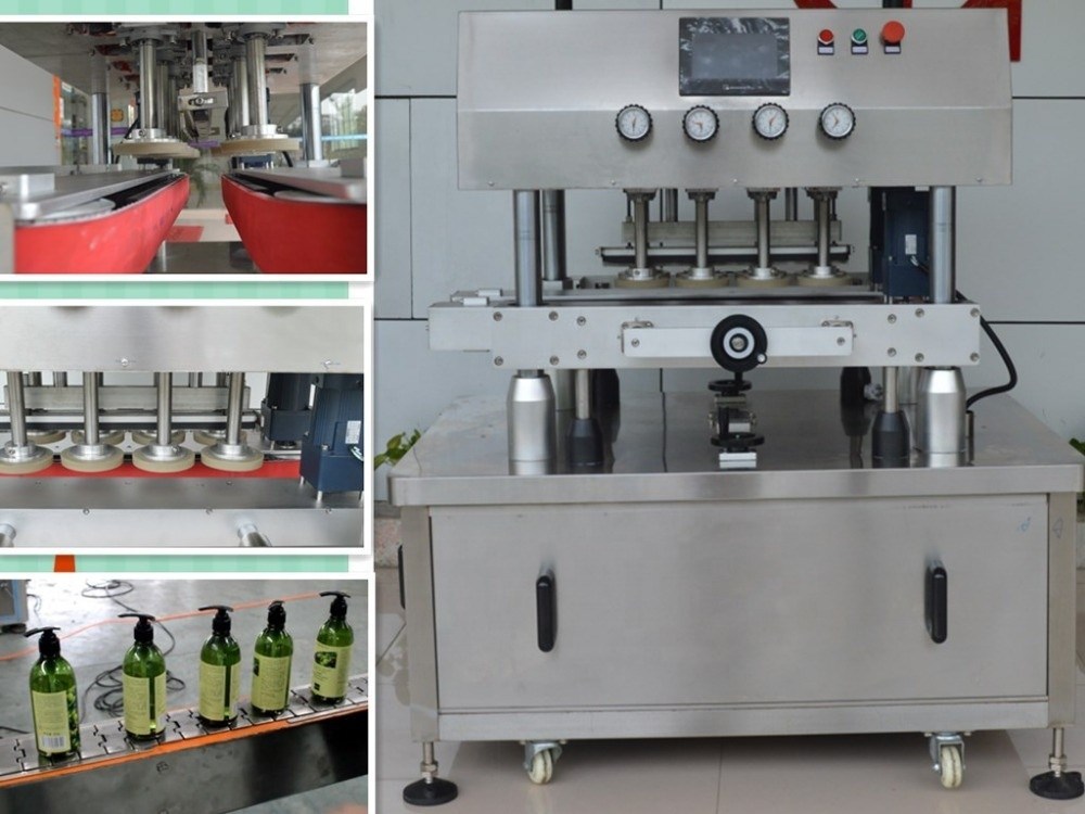 PLC Core Components 2.5KW Simple Automatic Linear Capping Machine voor uw voordeel