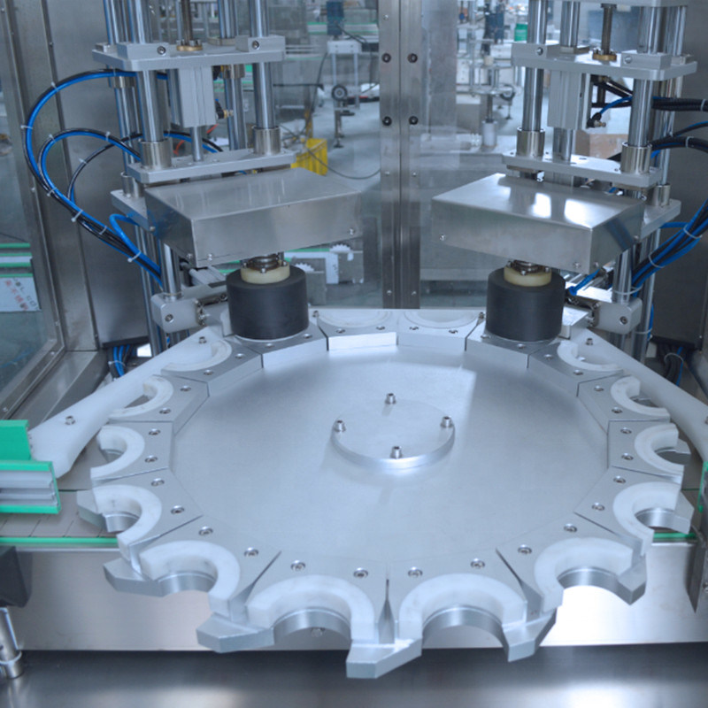 Gepersonaliseerde automatische lijm vacuüm vul- en dekselverzegelingsmachine voor flesgrootte