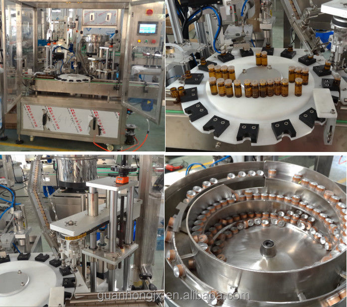 220V/380V 50HZ Spanningssnelheid Volledige automatische glazen ampul flessen vulkappen machine