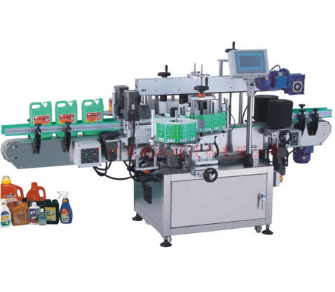 Hoge snelheid dubbelzijdige etiketteringsmachine voor platte/bijzondere/vierkante/ronde flessen