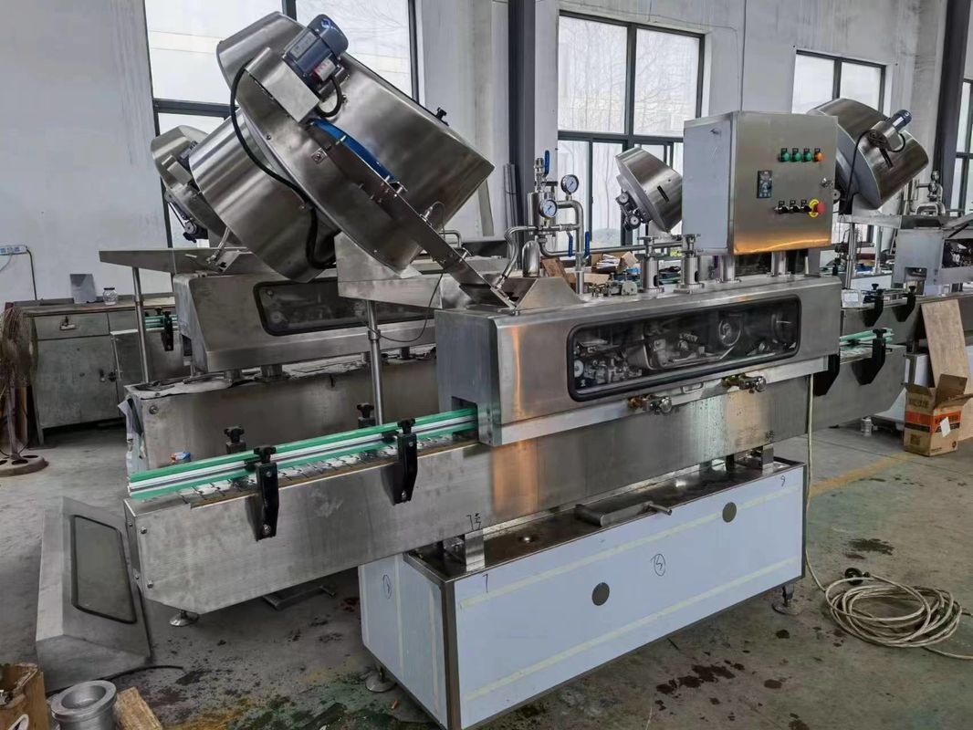 Video-inspectie Automatische stoommachine met vacuümkap voor glazen flessen