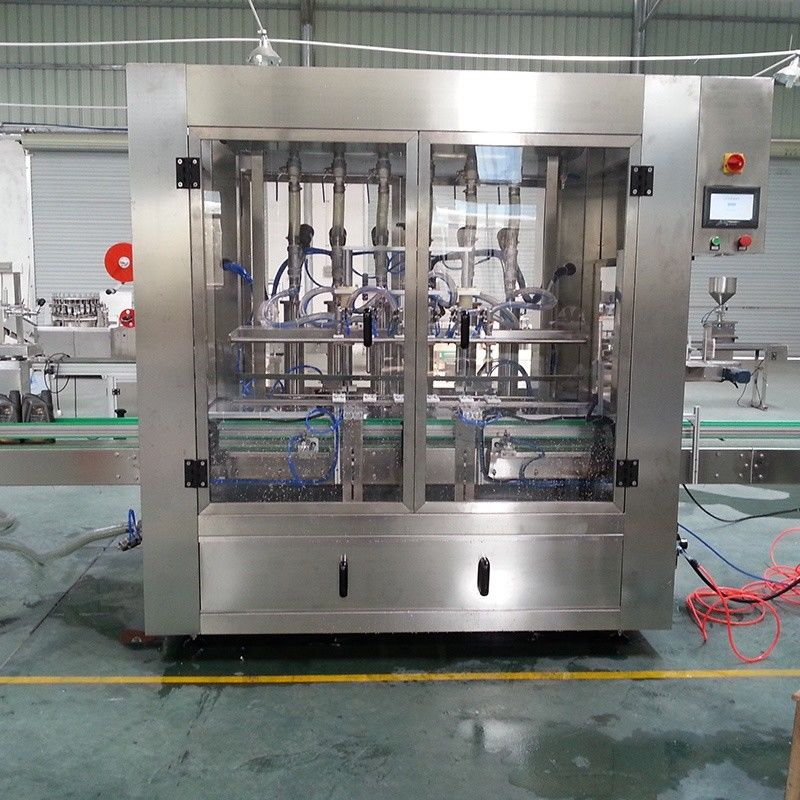Automatische vierkoppenvulmachine voor het opschrijven van glazen flessen wijn/drank