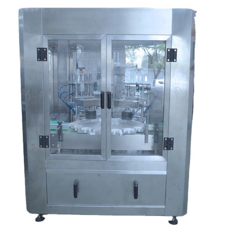 2400-3000 flessen per uur Automatische lineaire glazen flessen potten metalen tin vacuüm afdichting capping machine
