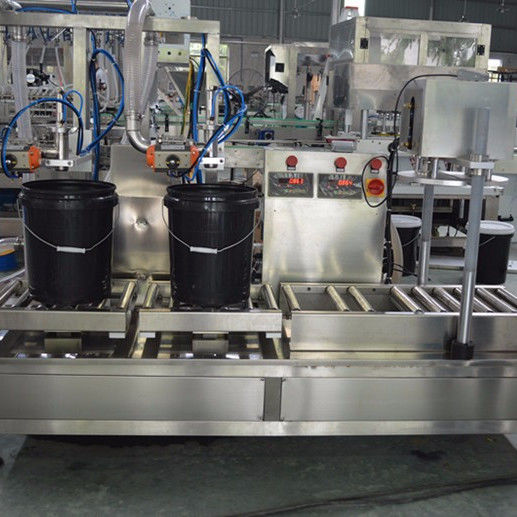 Semi-automatische 5-50 liter verf coating bouwmateriaal siroop trommel emmer vat weegend vul zegelmachine