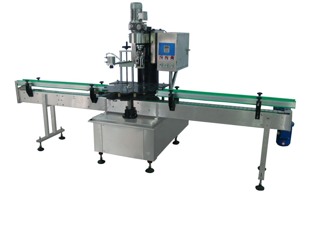 Plantvoorziening Automatische vergrendelingskappenmachine voor glazen flessen/potten Elektrisch aangedreven type