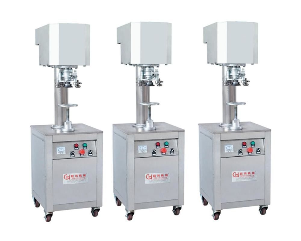Aluminium deksels dekking machine voor 50 kg capaciteit en 50-126 mm flessen diameter flessen