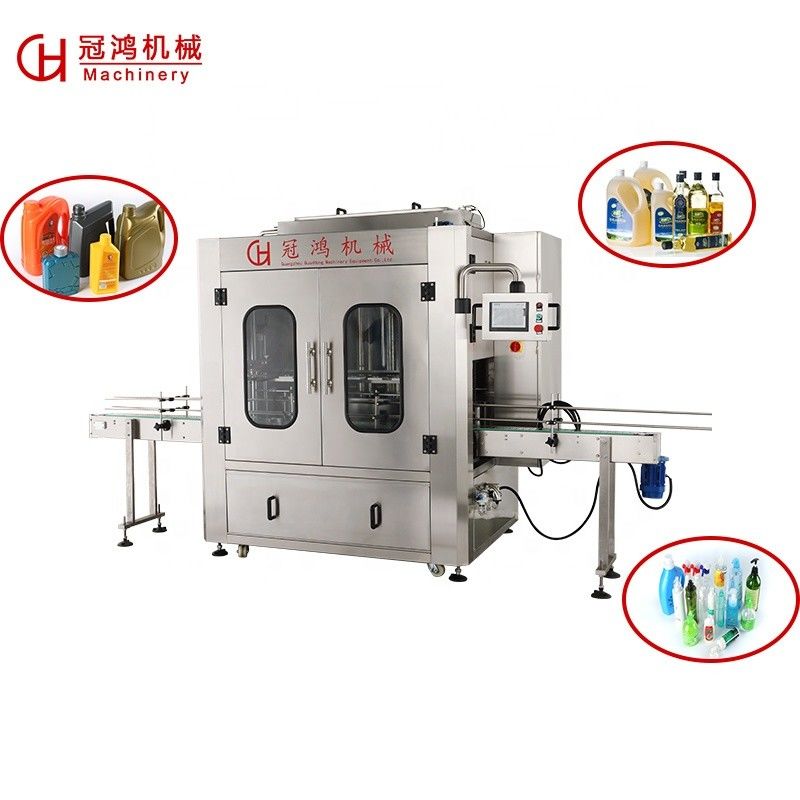 Motorrijde flesvulmachine voor huisdieren voor champagne met geklopte room ketchup chili saus